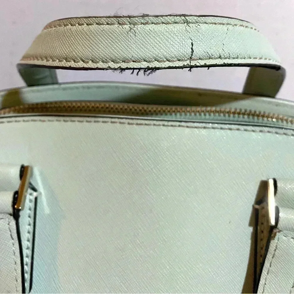 Kate spade green saffiano leather satchel handbag
